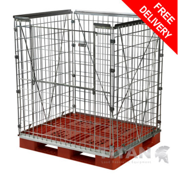 Pallet Cage (Stackable) Half Gate Access 1200mm Height