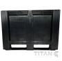 Solid Plastic Box Pallet 3 Skids - 610Litre Black