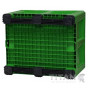 Vented Plastic Box Pallet with 2 Forklift Skids – 660Litre Capacity Green