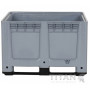 Plastic Box Pallet 2 Skids – 610Litre Capacity Including Drop On Lid 