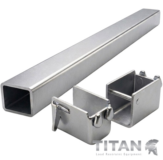 Load Restraint Bar 40 x 40mm with Steel Load Cups (Pair)