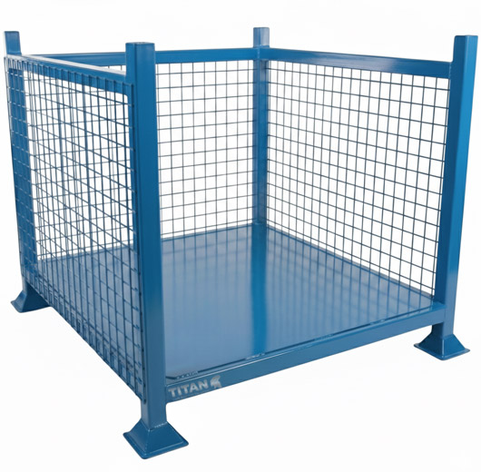 3 Sided Mesh Stillage (Stackable) 1000kg H890 x W1200 x D1200mm