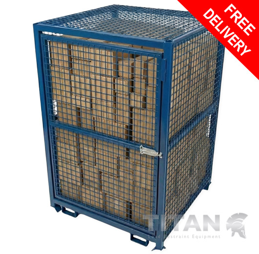 Heavy Duty Full Security Lockable Pallet Cage 1000kg Capacity