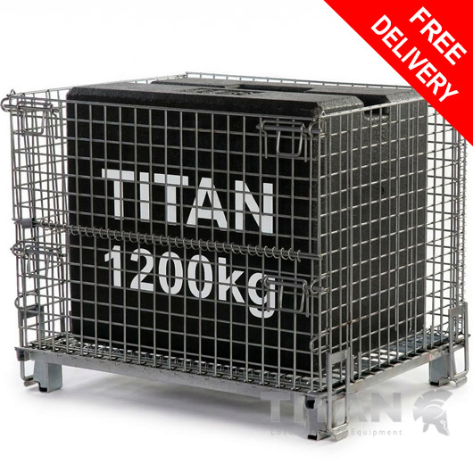 Heavy Duty Wire Mesh Cage Hypacage D800xW1000xH850mm 1200kg