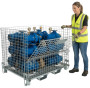 Heavy Duty Wire Mesh Pallet Cage 1500kg Capacity