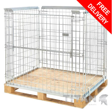 Pallet Cage (Stackable) W1200 x D1000 x H1000mm Half Gate Access 