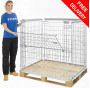 Pallet Cage (Stackable) W1200 x D1000 x H1000mm Half Gate Access 