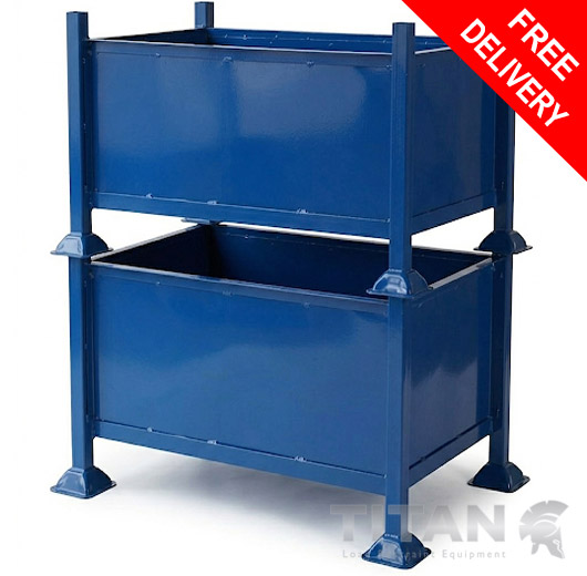 Stackable Sheet Steel Box Pallet Stillage H610 x W915 x D610mm