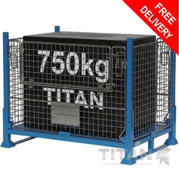 Wire Mesh Pallet Cage Stillage (Stackable) Half & Full Gate Access