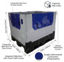 Premium Collapsible Plastic Pallet Box 820Litres Capacity