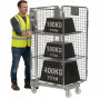 Budget 3 Sided Roll Container with Two Shelves 600kg Capacity