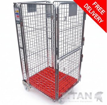 4 Sided Plastic Base Roll Container Nestable 