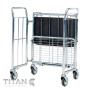 Foldable Stock Trolley 500kg Capacity with Shelf & Rod Infill Base