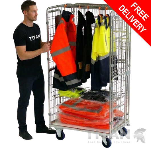 Multi-Use Laundry Roll Cage & Garment Cage 500kg Capacity