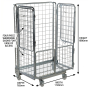 Jumbo Roll Container 4 Sided Nestable ‘A’ Frame 