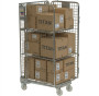 Budget 3 Sided Roll Container with Two Shelves 600kg Capacity