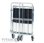 Foldable Stock Trolley 500kg Capacity with Shelf & Rod Infill Base