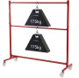 Heavy Duty Garment Rail Trolley (Industrial) Red