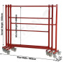 Heavy Duty Garment Rail Trolley (Industrial) Red