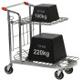 Stock Trolley with Folding Shelf – Nestable 320kg