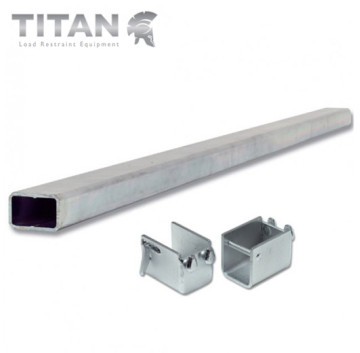 (FULL SET) Bespoke Length Load Restraint Bar + Cups for 25mm Hole Track