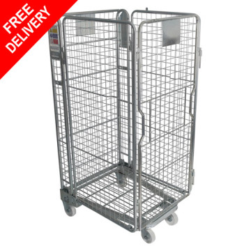 4 Sided Roll Pallet Nestable - Standard Mesh