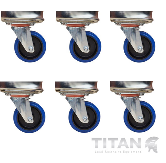 Rubber Castors Option for Super Jumbo Cages - Factory Fitted 