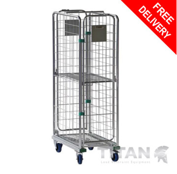 Narrow Aisle 4 Sided Z Frame Roll Container - Nestable