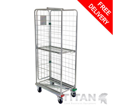 3 Sided Narrow Aisle Z Frame Roll Container Nestable