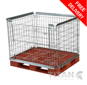 Pallet Cage (Stackable) Half Gate Access 1000mm Height